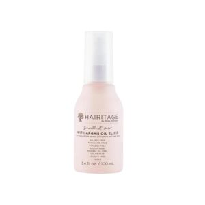 Hairitage Argan Oil Hair Oil Spray for Frizzy, Curly + Dry Damaged Hair - Lightweight Hair Oil Conditioner for Women + Men - Styling + Finishing + Control Flyaways - Moisturize...