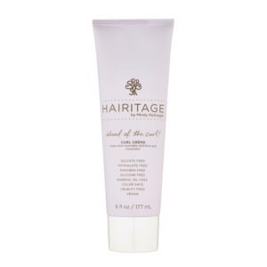 Hairitage Hydrating Jojoba Oil Curl Cream for Curly Hair - Moisturizing Anti Frizz Styling Product for High Definition Curls for Women + Men - Bounce + Shine for Fine + Thick...