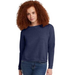 Hanes womens Crewneck Sweatshirt, Ecosmart Fleece Pullover With V-notch, Sweatshirt for Women