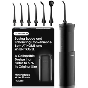HANGSUN Water Flosser Cordless, Portable Mini Oral Irrigator, Rechargeable Electric Dental Flossers for Braces, Water Teeth Cleaner Pick with 4 Power Modes & IPX7 Waterproof for...