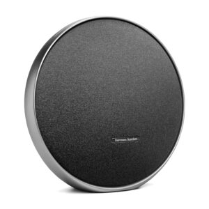 Harman Kardon Onyx Studio 9 - Portable Stereo Bluetooth Home Speaker with Built-in Battery and USB Charging, self-Tuning, and Multi-Speaker Connection by Auracast - Black