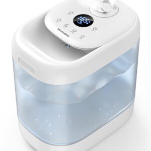 Homvana Humidifiers for Bedroom, 5L Super Easy to Clean Top Fill Auto Adapt Cool Mist Humidifier for Bedroom Plants Baby Kids for Home (Never Leaking Design), Quiet 40H Runtime,...