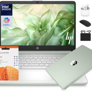 HP 14 Laptop Student Business 2025 Flagship Computer, AI Copilot, 4-Core 13th Gen Intel CPU, 16GB RAM 628GB Storage (128GB UFS+ 500GB Ext), 1-Yr Office 365, Long Battery...