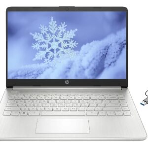 HP 14" LED Business Laptop Computer, 16GB RAM 320GB Storage (64GB eMMC+256GB SD Card), Intel Quad-Core N4120, Windows 11 S Laptop with 1-Year Microsoft Office 365, PLUSERA...
