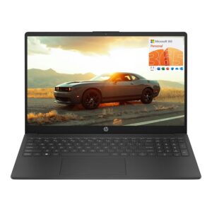 HP 15.6" Portable Laptop (Include 1 Year Microsoft 365), HD Display, Intel Quad-Core N200 Processor, 8GB RAM, 128GB Storage, Wi-Fi 6, Webcam, HDMI, Numeric Keypad, Windows 11...