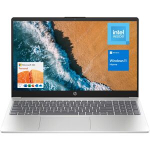 HP 15.6" Portable Laptop (Include 1 Year Microsoft 365), HD Display, Intel Quad-Core N200 Processor, 16GB RAM, 128GB Storage, Wi-Fi 6, Webcam, HDMI, Numeric Keypad, Windows 11...