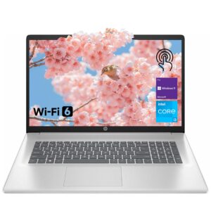 HP High-Performance 17.3" Laptop, 17.3" HD+ Touchscreen, 8-Cores Intel i3-N305, 32GB RAM, 128GB eMMC + 2TB PCIe SSD, Webcam, HDMI, Numeric Keypad, Wi-Fi 6, Windows 11 Pro, Silver