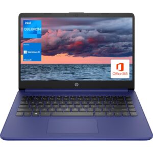 HP Portable Laptop, Student and Business, 14" HD Display, Intel Quad-Core N4120, 8GB DDR4 RAM, 64GB eMMC, 1 Year Office 365, Webcam, SD Card Reader, HDMI, Wi-Fi, Windows 11...