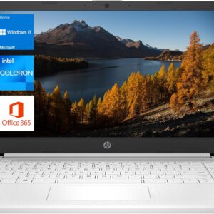 HP Portable Laptop, Student and Business, 14" HD Display, Intel Quad-Core N4120, 8GB DDR4 RAM, 64GB eMMC, 1 Year Office 365, Webcam, SD Card Reader, HDMI, Wi-Fi, Windows 11...