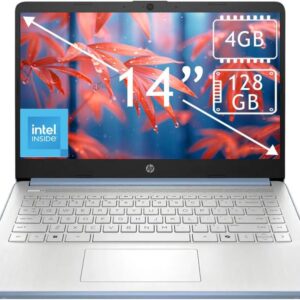 HP Student Laptop, Intel Processor N150(up to 3.6 GHz), 14 Inch LED Screen,8G RAM, 128GB Storange,One Year Office 365, Windows 11 Home,w/YYY Bundle,Pink