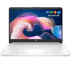 HP Ultra Slim Laptop with Microsoft Office 365 | 1.1TB Storage (1TB Cloud and 64GB Hard Drive) | Intel 4-Core, 8GB RAM | Windows 11 | w/o Earbuds