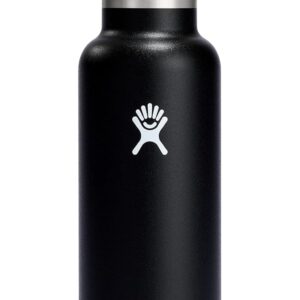 Hydro Flask Water Bottle - Insulated Stainless Steel - Non Spill, Leakproof in 21 Oz Black
