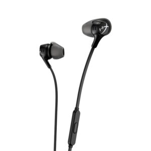 HyperX Cloud Earbuds II โ 14mm Drivers, Four Eartips, Hard-Shell Carrying Case, Low-Profile 90ยฐ Plug, 3.5mm Plug, Built-in Microphone, Multi-Function Button, PC, Mobile,...