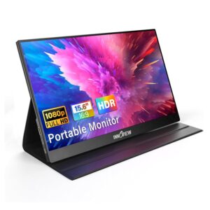InnoView Portable Monitor, 15.6 Inch FHD 1080P HDMI USB C Second External Monitor for Laptop, Desktop, MacBook, Phones, Tablet, PS5/4, Xbox, Switch, Built-in Speaker with...