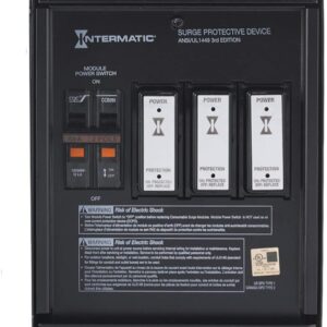 Intermatic IG2240-IMSK Advanced Surge Protection with Easy Maintenance - Intermatic Smart Guard IG2240-IMSK Whole Home Surge Protector, Black