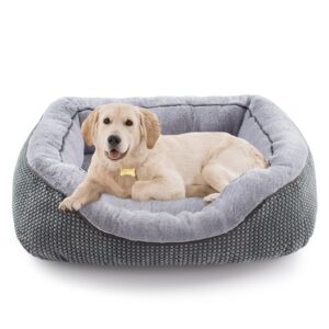 INVENHO Medium Dog Beds for Medium Dogs Washable, Rectangle Dog Bed Medium Size Dog, Orthopedic Dog Bed, Warming Soft Calming Sleeping Puppy Bed Durable Pet Bed with Anti-Slip...