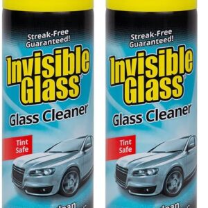 Invisible Glass 91164-2PK Premium Aerosol Glass and Window Cleaner for Auto and Home Cleans Glass, Windows, Windshields, and More, Streak-Free, Ammonia-Free, Tint-Safe, 19 oz...