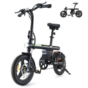 isinwheel Electric Bike for Adult 500W Motor, 20 mph Folding Ebike, 14"/16"/20" Adult Electric Bicycles with Smart Uphill, 280.8Wh/374.4Wh Battery, Mini E Bikes for Adults and...