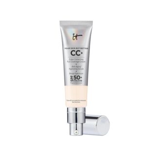 IT Cosmetics CC+ Cream - Natural Full Coverage Foundation With SPF 50+, Color Corrector & Anti-Aging Hydrating Serum, Hyaluronic Acid + Peptides, Lightweight Up To 24H Wear, All...