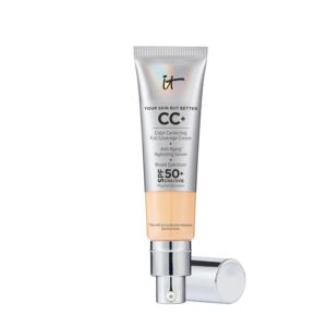 IT Cosmetics CC+ Cream - Natural Full Coverage Foundation With SPF 50+, Color Corrector & Anti-Aging Hydrating Serum, Hyaluronic Acid + Peptides, Lightweight Up To 24H Wear, All...