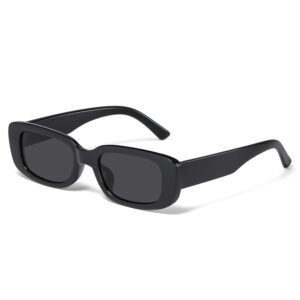 JASPIN Rectangle Sunglasses for Women Men Trendy Y2k Retro 90s Sun Glasses UV Protection Cool Square Frame