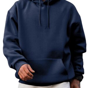 JMIERR Mens Casual Cotton Hooded Collar Drawstring Hoodies Pullover Sweatshirts Casual Long Sleeve Shirts