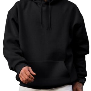 JMIERR Mens Casual Cotton Hooded Collar Drawstring Hoodies Pullover Sweatshirts Casual Long Sleeve Shirts