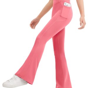 JOCMIC Girls Flare Leggings Kids Bell Bottom High Waisted Dance Yoga Flared Pants