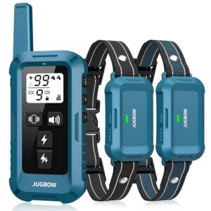 Jugbow Dog Shock Collar 2 Dogs - 4200FT Dog Training Collars with Remote, IPX8 Waterproof E-Collar for Dogs Training Rechargeable e-Collars for Large Medium Small Dogs (10-120lbs)