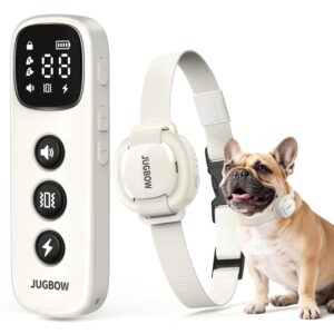 Jugbow Shock Collar for Small Dogs - 4200FT Dog Training Collar with Remote for 5-30lbs Mini Small Dogs, IPX8-Waterproof Rechargeable E-Collar with Beep (1-9), Vibration(1-3),...