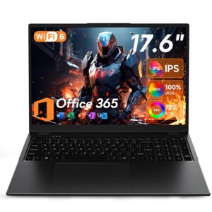 jumper 17.6 Inch Laptop with Office 365, 100% sRGB FHD Display, 16GB RAM 1TB SSD+128GB Storage, N5095 CPU, Windows 11, Backlit Keyboard, 7000mAh, WiFi-6, Laptops Computer for...