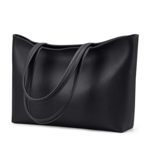 KALIDI Tote Bag Zipper Shoulder Bag Faux Leather Purses Satchel for Women Casual Handbag Work Dating College