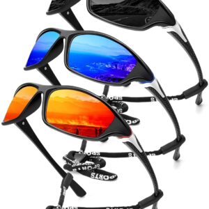 KALIYADI Polarized Sunglasses-Men Sports Sun-glasses: Mens Sunglasses Polarized UV Protection for Fishing Driving Cycling