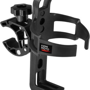 KEMIMOTO ATV Cup Holder Motorcycle Bottle Holder Universal Drink Holder with 0.6-1.56in Metal Clamp for 20oz Bottle for Bike Boat, Stroller, Walker, Wheelchair, Scooter, Golf Cart