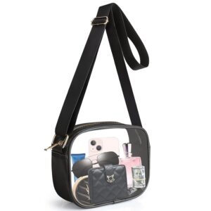 KETIEE Clear Crossbody Bag, Stadium Approved Clear Purse Bag for Concerts Sports Events Festivals
