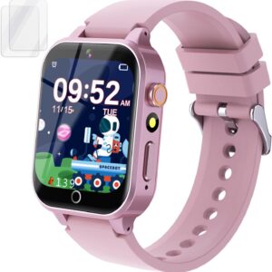 Kids Smart Watch Gift for Girls Age 5-12, 26 Games HD Touch Screen Watches with Video Camera Music Player Pedometer Flashlight 12/24 hr Educational Toys Birthday Gifts for Girls...