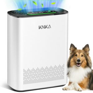 KNKA Air Purifiers for Home Large Room Bedroom Up to 2325 Ftยฒ, Washable Filters, Air Quality Monitor, Turbo Mode, Auto & Sleep Modes, HEPA Air Cleaner for Smoke, Dust, Pet Hair,...