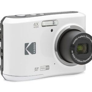 KODAK PIXPRO Friendly Zoom FZ45-WH 16MP Digital Camera with 4X Optical Zoom 27mm Wide Angle and 2.7" LCD Screen (White)