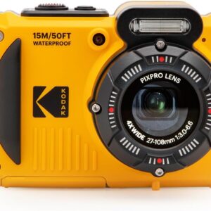 KODAK PIXPRO WPZ2 Rugged Waterproof Shockproof Dustproof WiFi Digital Camera 16MP 4X Optical Zoom 1080P Full HD Video Vlogging Camera 2.7" LCD (Yellow)
