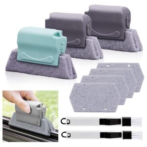 Koishu Magic Window Groove Cleaning Brush, Hand-held Window Track Cleaner Brushes Tools Set, Sliding Door Track Cleaner, Sill, Tile Lines, Shutter, Car Vents, Keyboard, Small...