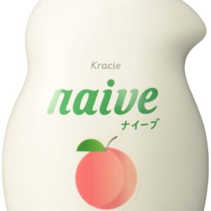 KRACIE Naive Body Pump Soap, Peach, 17.9 Ounce