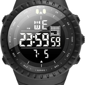 KXAITO Men's Watches Sports Outdoor Waterproof Military Digital Watch Date Multi Function Tactics LED Face Alarm Stopwatch for Men 6256