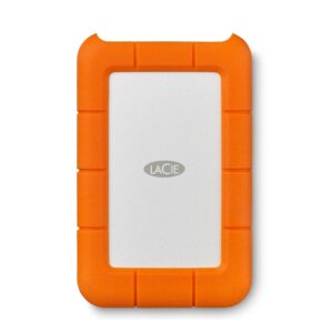 LaCie Rugged USB-C, 5TB, Portable External Hard Drive, Drop, Shock, Dust, Rain Resistant, for Mac & PC (STFR5000800)