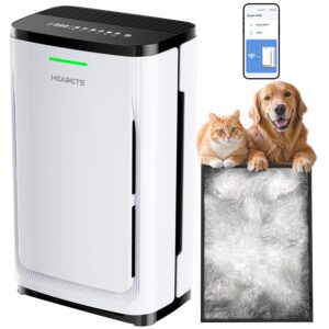 Large Pet Air Purifier for Home up to 4200 sq ft, Suck up Floating Cat Dog Hair, 7-Stage Filter, Anion Activated Carbon HEPA Air Purifiers for Dander Odor Allergies Pollutant...