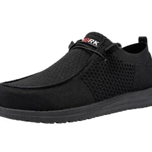 LARNMERN Slip On Steel Toe Shoes Men Lightweight Comfortable Lounging Walking Sneakers Steel Toe Loafers