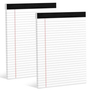 Legal Pads 8.5 x 11 White Note Pads 8.5 x 11 In 2 Pack Notepads 8.5 x 11 Writing Pads of Paper 8.5 x 11 Legal Notepads Wide Ruled White Lined Paper Pads 8.5 x 11 30 Sheets Per...