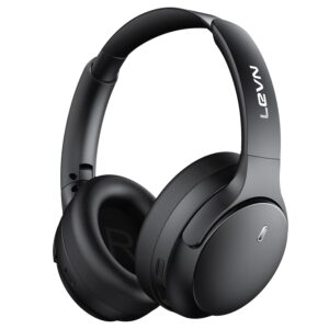 LEVN Hybrid Active Noise Cancelling Headphones, Wireless Headphones Bluetooth 5.4 with Transparent Mode, Hi-Res Audio, Deep Bass, 70H Playtime Over Ear Bluetooth Headset for...