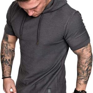 Lexiart Mens Fashion Athletic Hoodies Sport Sweatshirt Solid Color Fleece Pullover