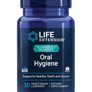 Life Extension FLORASSISTยฎ Probiotic Oral Hygiene, Oral probiotic for Teeth and Gums, pH Levels, Dental Hygiene, Immune Support, BLIS M18โข, Once Daily, Gluten Free, Vegetarian,...
