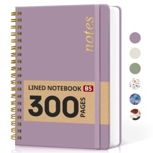 Lined Spiral Notebook Journal for Work, 300 Pages Thick B5 (7.1"x10") College Ruled Journal for Women & Writing, Hardcover Notebook for Note Taking, Perfect for Office Home...